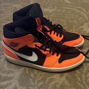 Jordan Sneakers - Black, Orange, and White